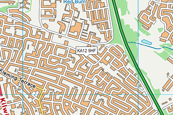 KA12 9HF map - OS VectorMap District (Ordnance Survey)