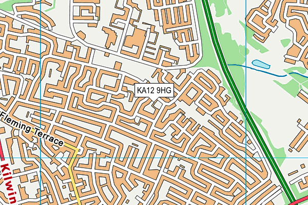 KA12 9HG map - OS VectorMap District (Ordnance Survey)