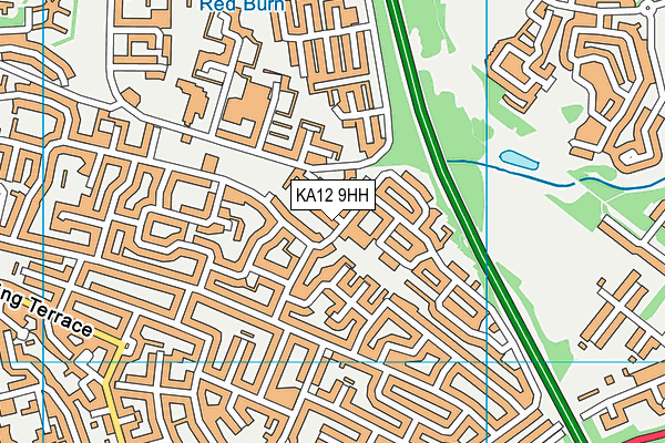 KA12 9HH map - OS VectorMap District (Ordnance Survey)