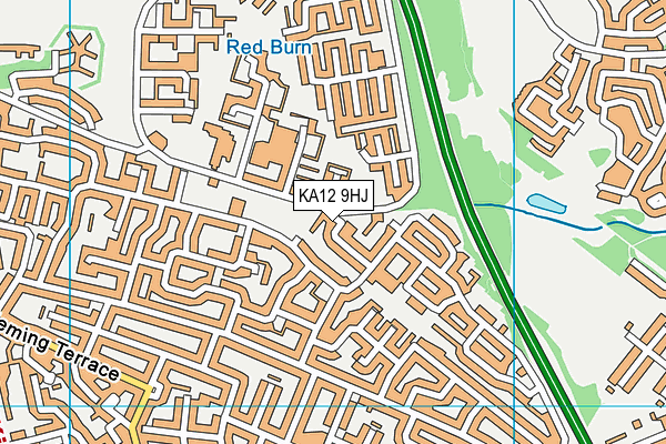 KA12 9HJ map - OS VectorMap District (Ordnance Survey)