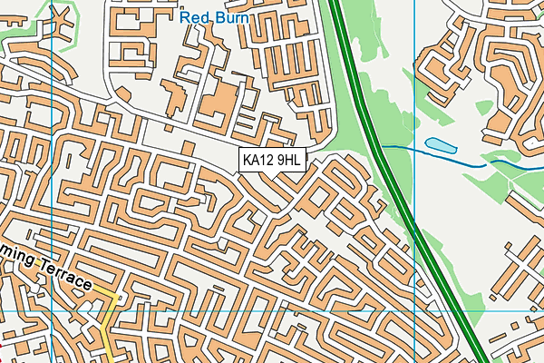 KA12 9HL map - OS VectorMap District (Ordnance Survey)