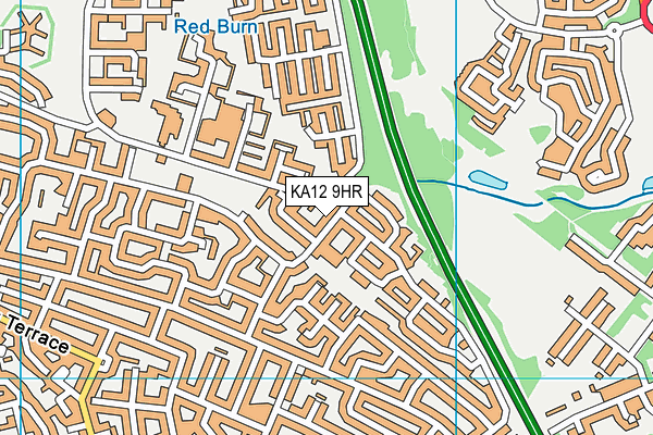 KA12 9HR map - OS VectorMap District (Ordnance Survey)