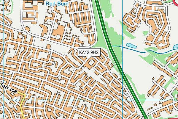 KA12 9HS map - OS VectorMap District (Ordnance Survey)