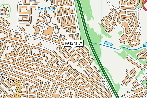 KA12 9HW map - OS VectorMap District (Ordnance Survey)