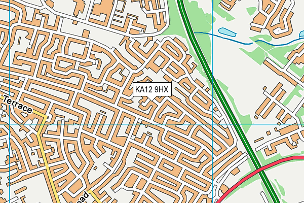 KA12 9HX map - OS VectorMap District (Ordnance Survey)