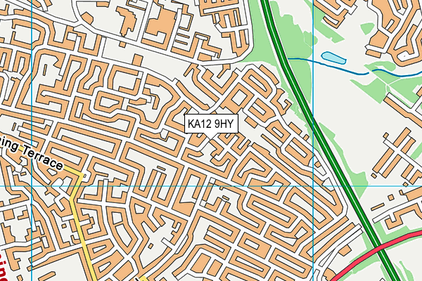 KA12 9HY map - OS VectorMap District (Ordnance Survey)