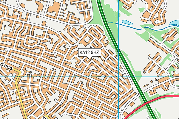 KA12 9HZ map - OS VectorMap District (Ordnance Survey)