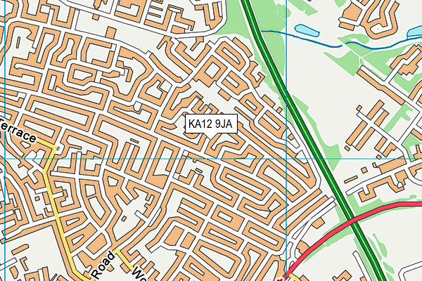 KA12 9JA map - OS VectorMap District (Ordnance Survey)