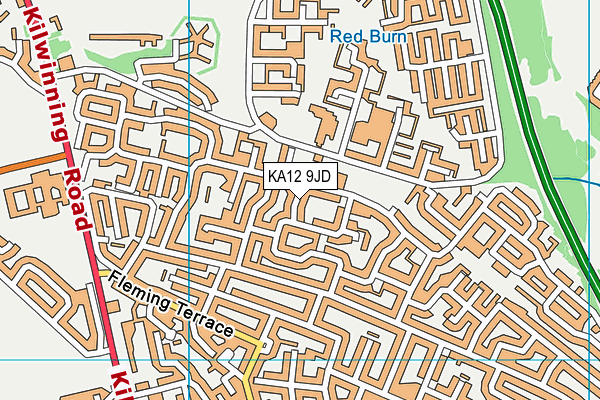 KA12 9JD map - OS VectorMap District (Ordnance Survey)