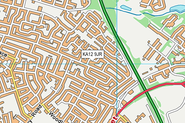 KA12 9JR map - OS VectorMap District (Ordnance Survey)