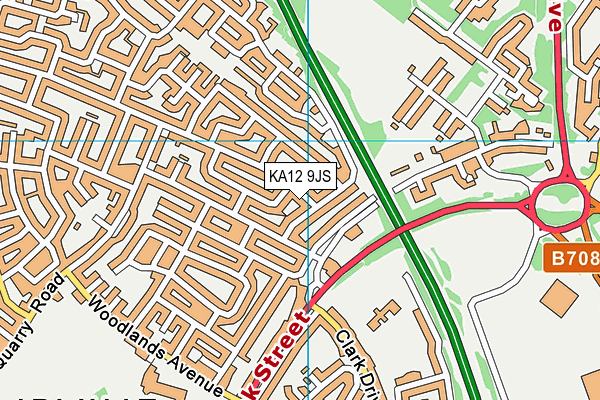 KA12 9JS map - OS VectorMap District (Ordnance Survey)