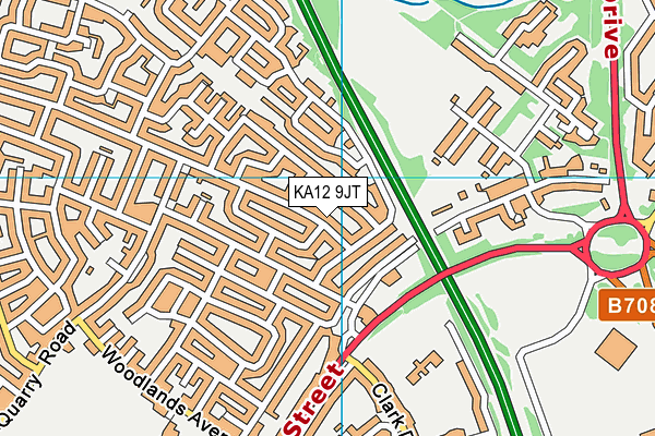 KA12 9JT map - OS VectorMap District (Ordnance Survey)