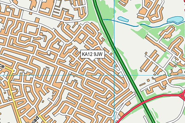 KA12 9JW map - OS VectorMap District (Ordnance Survey)