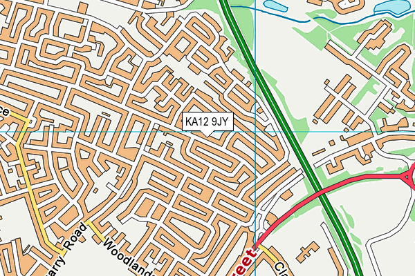 KA12 9JY map - OS VectorMap District (Ordnance Survey)