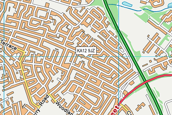 KA12 9JZ map - OS VectorMap District (Ordnance Survey)