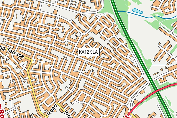 KA12 9LA map - OS VectorMap District (Ordnance Survey)