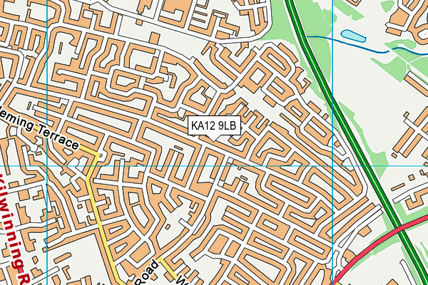 KA12 9LB map - OS VectorMap District (Ordnance Survey)