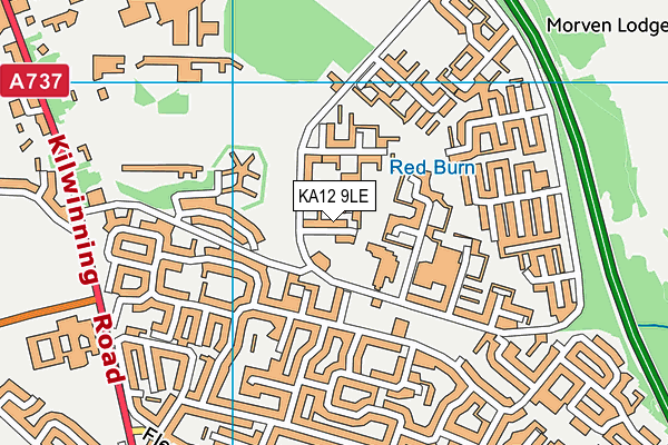 KA12 9LE map - OS VectorMap District (Ordnance Survey)