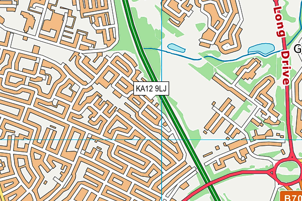 KA12 9LJ map - OS VectorMap District (Ordnance Survey)