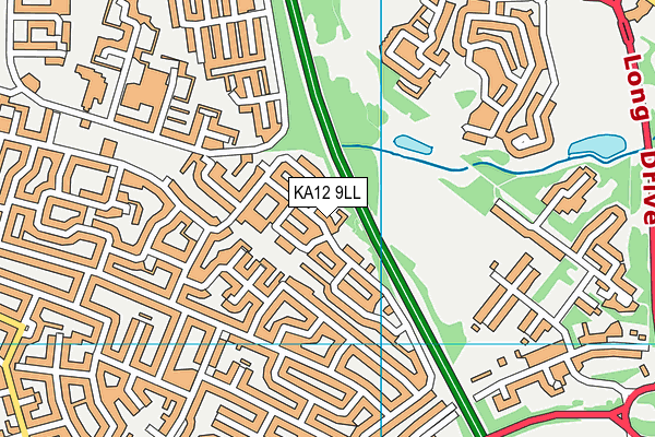KA12 9LL map - OS VectorMap District (Ordnance Survey)