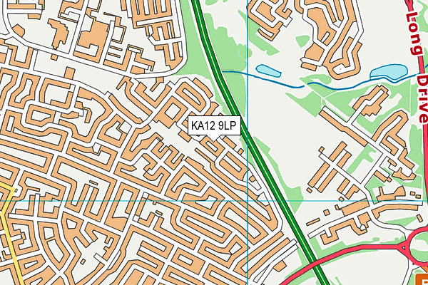 KA12 9LP map - OS VectorMap District (Ordnance Survey)