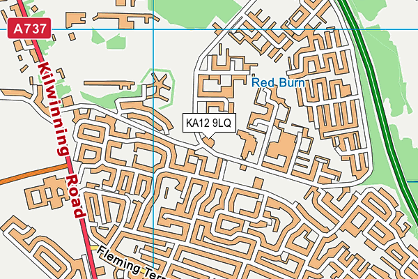 KA12 9LQ map - OS VectorMap District (Ordnance Survey)