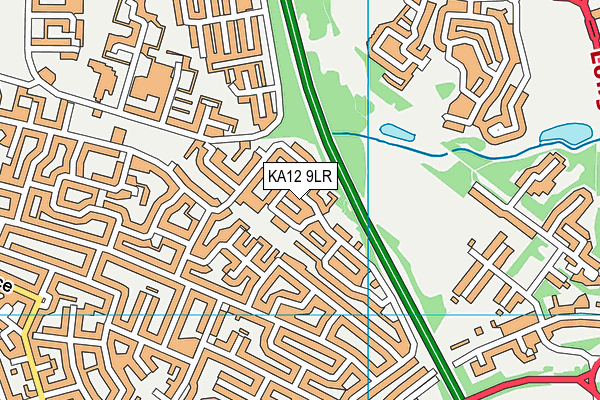 KA12 9LR map - OS VectorMap District (Ordnance Survey)
