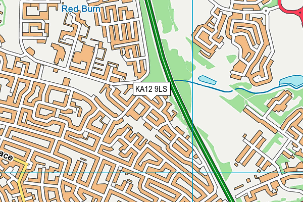 KA12 9LS map - OS VectorMap District (Ordnance Survey)