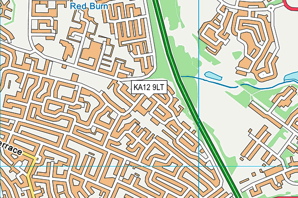 KA12 9LT map - OS VectorMap District (Ordnance Survey)