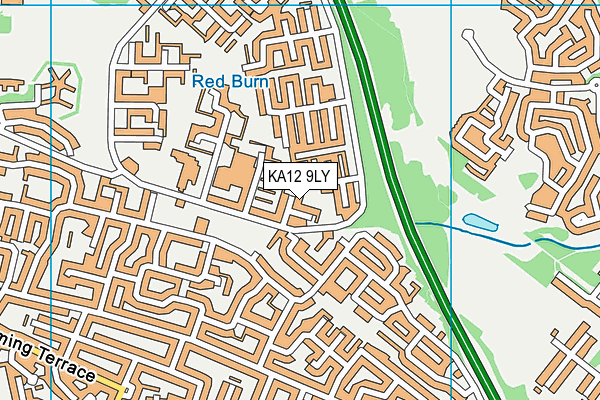 KA12 9LY map - OS VectorMap District (Ordnance Survey)
