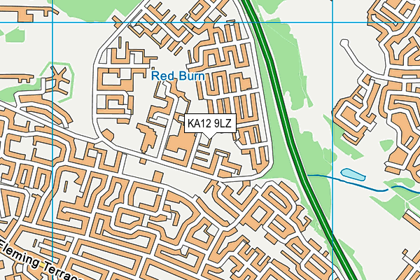 KA12 9LZ map - OS VectorMap District (Ordnance Survey)