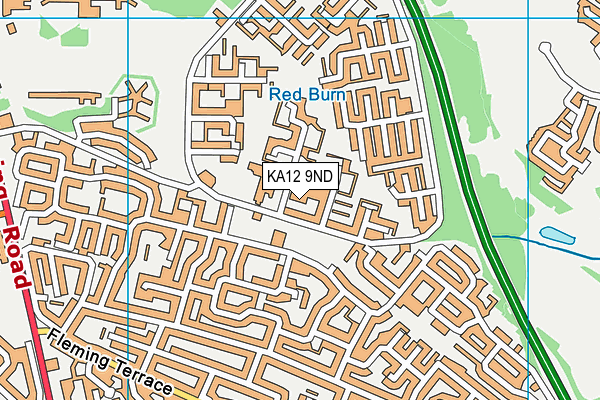 KA12 9ND map - OS VectorMap District (Ordnance Survey)