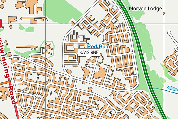 KA12 9NF map - OS VectorMap District (Ordnance Survey)