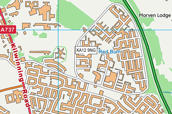 KA12 9NG map - OS VectorMap District (Ordnance Survey)