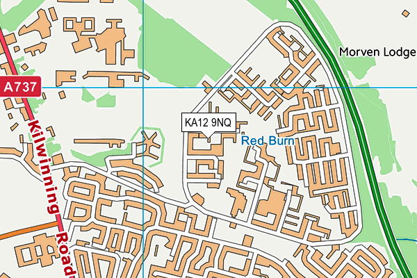 KA12 9NQ map - OS VectorMap District (Ordnance Survey)