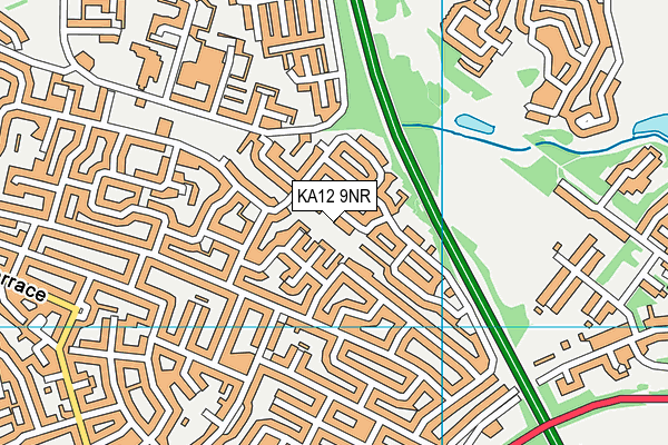 KA12 9NR map - OS VectorMap District (Ordnance Survey)