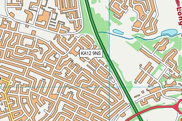 KA12 9NS map - OS VectorMap District (Ordnance Survey)