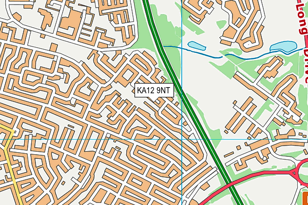 KA12 9NT map - OS VectorMap District (Ordnance Survey)