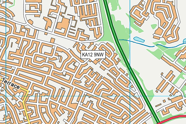 KA12 9NW map - OS VectorMap District (Ordnance Survey)