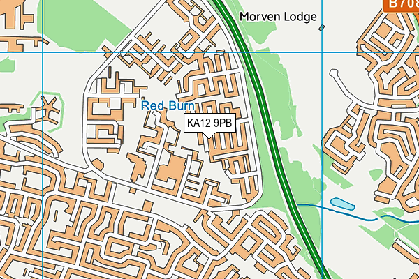 KA12 9PB map - OS VectorMap District (Ordnance Survey)