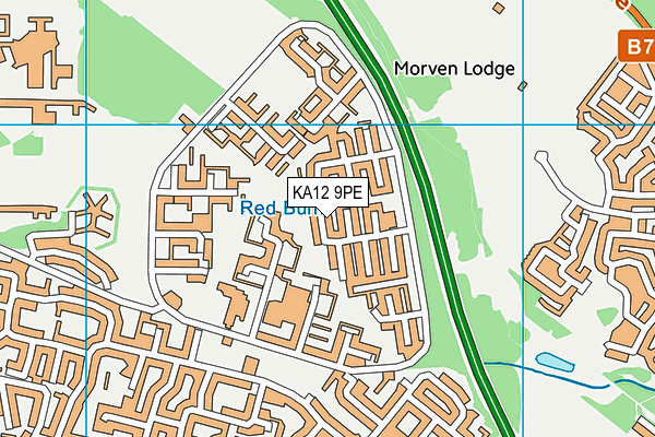 KA12 9PE map - OS VectorMap District (Ordnance Survey)
