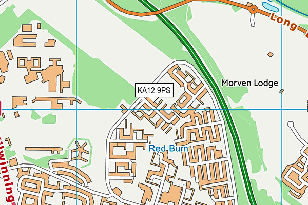 KA12 9PS map - OS VectorMap District (Ordnance Survey)