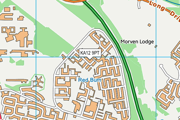 KA12 9PT map - OS VectorMap District (Ordnance Survey)