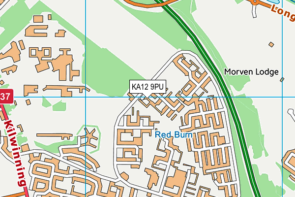 KA12 9PU map - OS VectorMap District (Ordnance Survey)