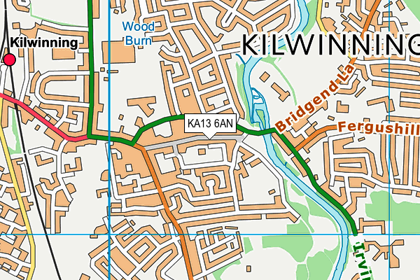 KA13 6AN map - OS VectorMap District (Ordnance Survey)