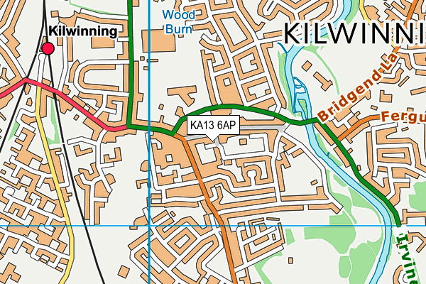 KA13 6AP map - OS VectorMap District (Ordnance Survey)