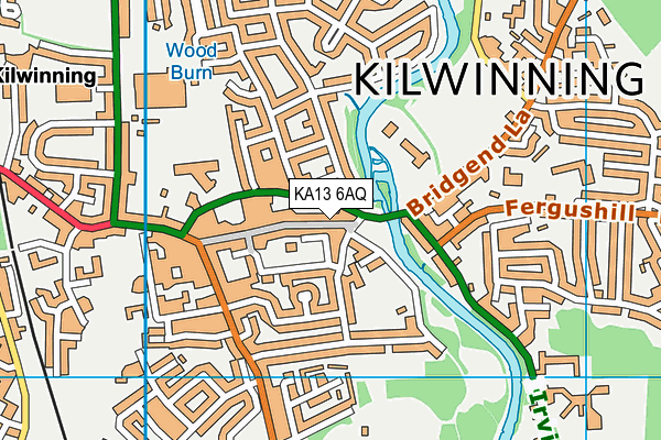 KA13 6AQ map - OS VectorMap District (Ordnance Survey)