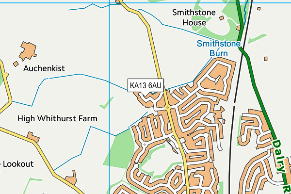 KA13 6AU map - OS VectorMap District (Ordnance Survey)