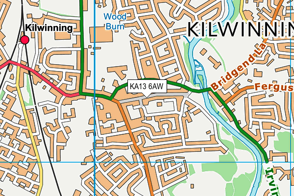 KA13 6AW map - OS VectorMap District (Ordnance Survey)