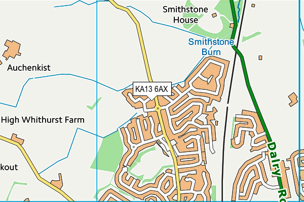 KA13 6AX map - OS VectorMap District (Ordnance Survey)